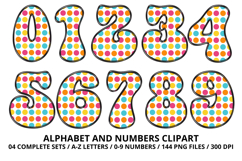 Summer Alphabet &amp; Numbers PNG Clipart Doodle Letters 300 DPI Product Image 5