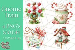 Gnome Train Clipart Holiday Express Clip Art Christmas Product Image 1