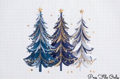 Winter Christmas Tree Sublimation PNG Product Image 1