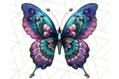 Metallic Butterfly Clipart PNG Clipart, Vibrant Butterfly Product Image 3