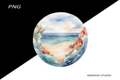 Sea View Illustration Png Product Image 1