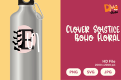 Clover Solstice Boho Floral Monogram Product Image 1