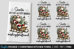 Funny Christmas Kitchen Towel PNG | Christmas Kitchen Towel Product Image 2