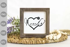 Nurse Life SVG Design / Keychain For Nurse SVG Cut Files Product Image 3