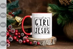 Just A Girl Who Loves Jesus SVG Design / Christian Quote SVG Product Image 2
