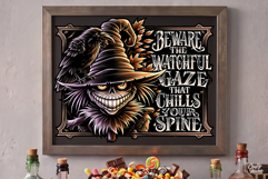 Scarecrow Halloween PNG Sign Graphic Raven Sublimation Art Product Image 2
