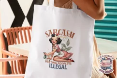 Pin Up Girl Sublimation Design Sarcastic Quote Sarcasm PNG Product Image 2
