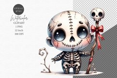 Halloween clipart, Skeleton clipart, Gothic clipart Product Image 1