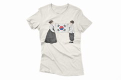 Student Pair Facing Taegeukgi Shared Pride PNG Product Image 4