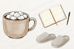 19 Hygge Clipart Bundle | Scandinavian Slow Living PNG Set Product Image 3