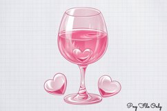 Retro Valentine Day Clipart PNG Product Image 1