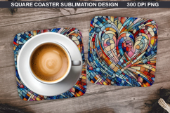 Christmas Coaster Sublimation, Christmas Coaster PNG Design Product Image 1
