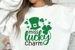 Miss Lucky Charm Svg | Little Miss St Patricks Day Svg Product Image 5