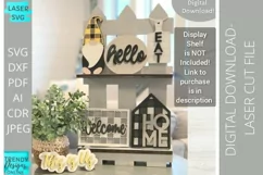 Guest room Tiered Tray Glowforge Laser cut svg Product Image 1