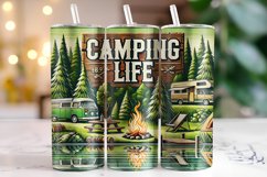 Camping Life Tumbler Wrap | Sublimation | Tumblers Product Image 1