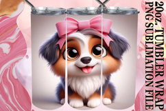 Refreshing days 20oz tumbler wrap, 3D Dog Product Image 1