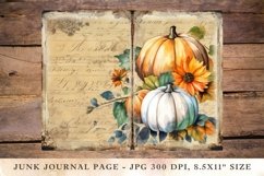 Printable Junk Journal Pages fall autumn pumpkin 2 Product Image 1