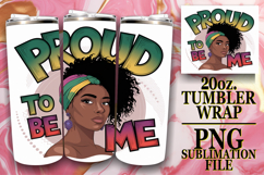 Radiant joy 20oz tumbler wrap, Black Woman Product Image 1
