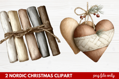 2 Nordic Christmas Clipart | Scandinavian Holiday PNG Product Image 1