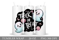 Cute Ghost Tumbler Sublimation. Ghost Halloween Tumbler Product Image 1