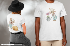 Spring Farmer Cow PNG Product Image 3