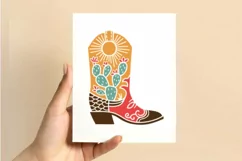 Cowboy boots cut file svg, png Cowgirl boot Cactus decor svg Product Image 8