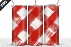 Red Plaid Tumbler Design | Valentine's Day Tumbler Wrap Product Image 4