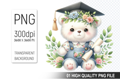 Graduation Animals Clipart PNG Bundle, High Quality PNG File Product Image 9