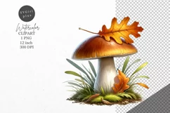 Autumn clipart, Mushrooms clipart, Woodland Product Image 1