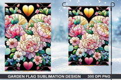 Flowers Garden Flag Sublimation| Flower Garden Flag PNG Product Image 1
