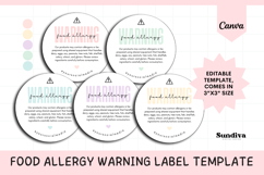 Food Allergy Warning Label Canva Template 5 Product Image 1
