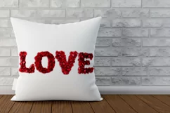 Valentine sayings Love word, rose petals PNG, valentine font Product Image 2