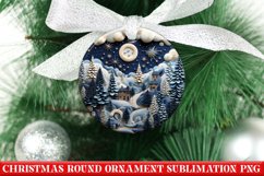 Christmas Round Ornament PNG | Santa | Sublimation | PNG Product Image 1