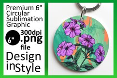 Bright Floral Circle Design Cups PNG Product Image 1