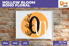 Hollow Bloom Boho Floral Monogram Product Image 1