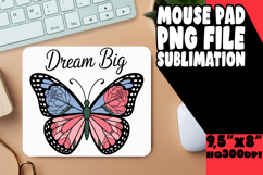 Cheerful MOUSE PAD Sublimation PNG, Butterfly Product Image 1