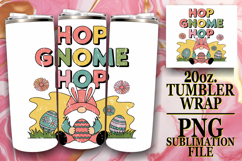 Blissful Sublimation 20oz tumbler wrap, Easter Gnome Product Image 1