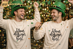 St Patrick Day Beige Long Sleeve Mockup PNG JPG Product Image 1