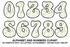 Honey bee Alphabet png clipart, honey bee letters doodle Product Image 5