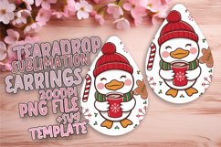 Cute Teardrop Earrings PNG Artwork , Christmas Product Image 1