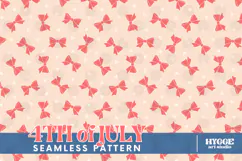 American 4th of July Patriotic Coquette Bow Seamless Pattern Product Image 1