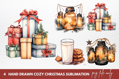 Hand Drawn Cozy Christmas Sublimation Christmas Clipart Product Image 1