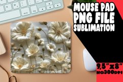 Botanical Harmony: 3D Sublimation Mouse Pad Product Image 1
