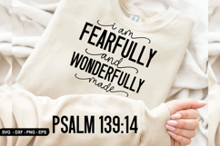 I Am Fearfully And - Christian Sleeve T-Shirt Design Product Image 1
