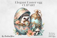 Elegant Easter egg Clipart BUNDLE PNG. Product Image 17