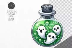 Halloween clipart, Potion bottle clipart, Kids Halloween Product Image 1