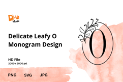 Delicate Leafy Monogram Design Product Image 1