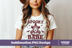 Spooky Babe Vintage Funny Sarcastic Halloween Witch PNG DTF Product Image 2