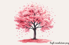 Pastel Spring Trees Clipart PNG Product Image 1