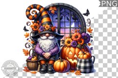 Halloween Gnome Sublimation - Halloween Clipart PNG Product Image 1